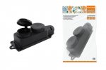 Tdm Розетка двухместная с заглушками каучук 2Р+РЕ 16А 250В IP44 SQ0612-0037