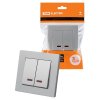 Tdm SQ1816-0214 Выключатель 2 кл. с подсветкой 10А