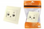 Tdm Розетка телефонная RJ11 + компьютерная RJ45