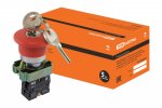 Tdm Кнопка BS142 "Грибок"с ключом красный d22мм 230В SQ0704-0023