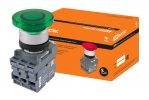 Tdm Кнопка грибовидная МРМ1-11G(LED) в сборе d40мм/220B SQ0747-0031
