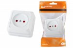 Tdm Розетка 2П открытой установки с з/ш IP20 10А SQ1801-0059