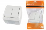 Tdm Выключатель 2-кл. открытой установки IP44 10А SQ1818-0002