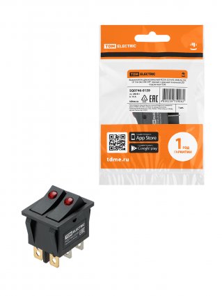 Фотография товара 'Tdm SQ0746-0159 KCD3-221N/D 250В AC/DC, 1P, 15А, (6с), ON-OFF'