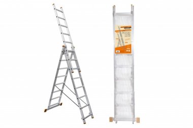 Фотография товара 'Tdm Лестница алюминиевая, ЛА3х10, 3х секционная х 10 ступеней SQ1028-0202'