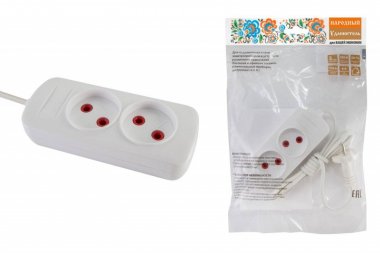 Фотография товара 'Tdm Удлинитель народный УН2 2 гнезда, 1,5метра SQ1303-1230'