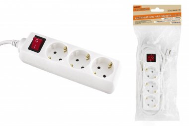 Фотография товара 'Tdm Удлинитель народный УН03В выключатель, 3 гнезда SQ1303-1100'