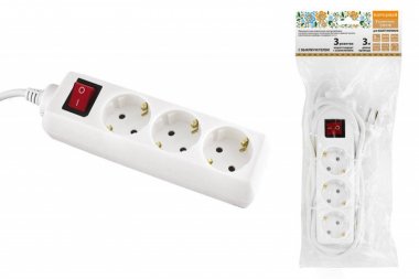 Фотография товара 'Tdm Удлинитель народный УН03В выключатель, 3 гнезда SQ1303-1101'