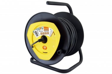 Фотография товара 'Tdm Удлинитель на катушке силовой народный с 1 выносной розеткой ПВС 2200 Вт SQ1307-0413'