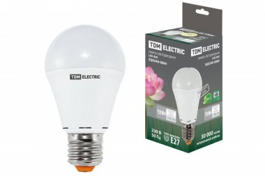 Фотография товара 'Tdm Лампа светодиодная А60 - 12 Вт-220 В -3000 К–E27 SQ0340-0084'