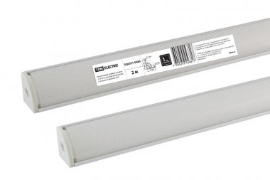 Фотография товара 'Tdm Алюминиевый профиль угловой 1616 (2 м), матовый рассеиватель, 2 заглушки, 4 крепежа SQ0331-0486'