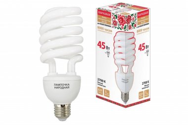 Фотография товара 'Tdm Лампа люминесцентная НЛ-HS-45 Вт-2700 К–Е27 SQ0347-0034'