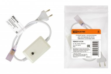 Фотография товара 'Tdm Сетевой шнур для светодиодной ленты SMD5050-220 В-RGB SQ0331-0124'