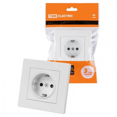 Фотография товара 'Tdm SQ1816-0033 Розетка 2П+З 16А 250В с защ. шт.'