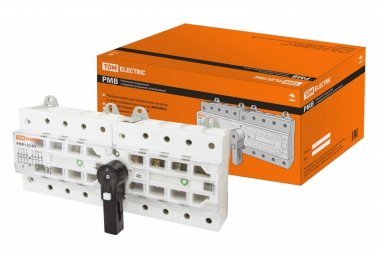 Фотография товара 'Tdm Рубильник модульный с видимым разрывом, реверсивный РМВ-125 4П 125A SQ0222-0028'