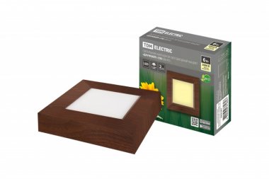 Фотография товара 'Tdm Светильник накладной светодиодный квадрат "Даунлайт" СПО 6 Вт 120*120*32 мм 3000К SQ0329-0417'