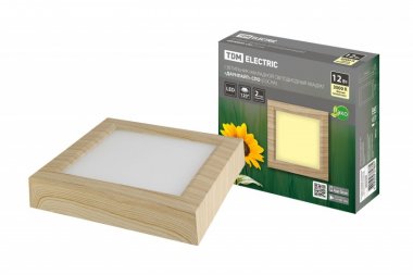 Фотография товара 'Tdm Светильник накладной светодиодный квадрат "Даунлайт" СПО 12 Вт 170*170*32 мм 3000К SQ0329-0420'