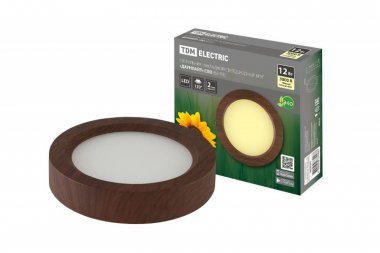 Фотография товара 'Tdm Светильник накладной светодиодный круг "Даунлайт" СПО 12 Вт 170*32 мм 3000К SQ0329-0413'