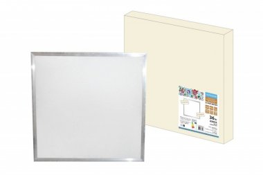 Фотография товара 'Tdm Ультратонкая светодиодная панель ЛП 02 595х595, 2800 лм 36 Вт 6500 К хром, без драйвера, SQ0329-0262'