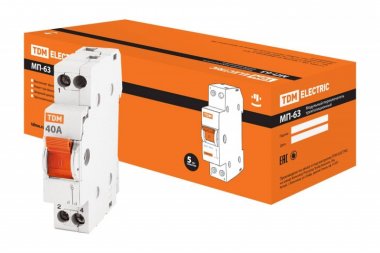 Фотография товара 'Tdm Модульный переключатель трехпозиционный МП-63 1P 40А SQ0224-0007'