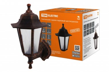 Фотография товара 'Tdm Светильник садово-парковый НБУ 06-60-001 шестигранник, настенный, пластик, SQ0330-0781'