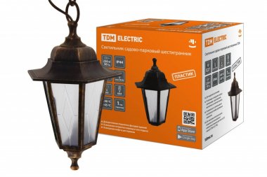 Фотография товара 'Tdm Светильник садово-парковый НСУ 06-60-001 шестигранник, подвес, пластик, SQ0330-0773'