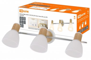 Фотография товара 'Tdm Светильник Спот, 3х40Вт, Е14, 230 В, 50 Гц, IP20, "Бутон", планка, ЭКО, SQ0356-0004'