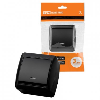 Фотография товара 'Tdm SQ1818-0303 Выключатель 1-кл. открытой установки с подсветкой IP44 10А'