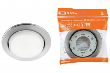 Фотография товара 'Tdm Светильник встраиваемый СВ 01-06 GX53 220 В 50 Гц SQ0359-0058'
