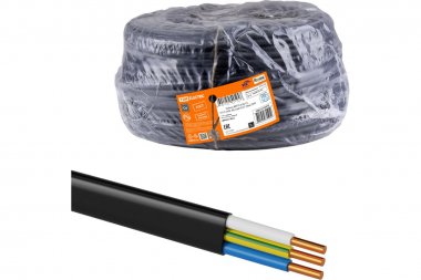 Фотография товара 'Tdm SQ0117-0479 Кабель ВВГ-П нг(А) 3х2,5 ок(N, PE)-0,66 ГОСТ'