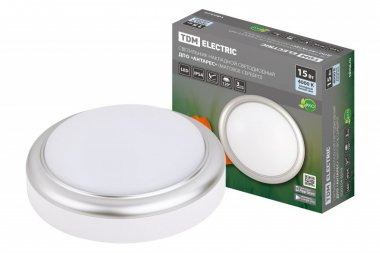 Фотография товара 'Tdm Светильник накладной LED ДПО "Антарес" 15Вт 4000К круг 180*66 мм IP54 SQ0354-0019'