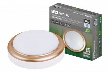 Фотография товара 'Tdm Светильник накладной LED ДПО "Антарес" 8Вт 4000К круг 140*58 мм IP54 SQ0354-0015'