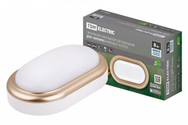 Фотография товара 'Tdm Светильник накладной LED ДПО "Антарес" 8Вт 4000К овал 168*100*58 мм IP54 SQ0354-0016'