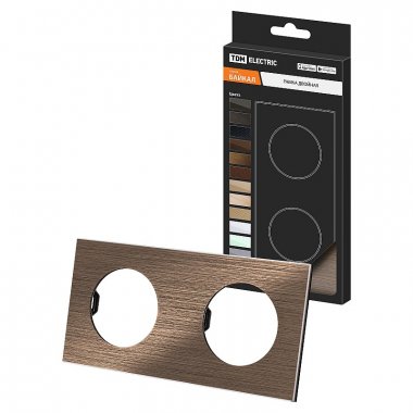 Фотография товара 'Tdm SQ1819-0461 Рамка двойная бронза, алюминий, шлифованный, "Байкал"'