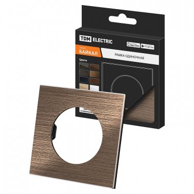 Фотография товара 'Tdm SQ1819-0460 Рамка одиночная бронза, алюминий, шлифованный, "Байкал"'