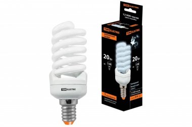 Фотография товара 'Tdm Лампа энергосберегающая КЛЛ-FSТ2-20 Вт-4000 К–Е14 КОМПАКТ SQ0323-0190'