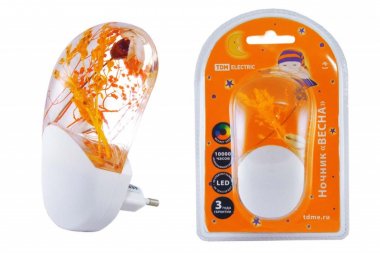 Фотография товара 'Tdm Ночник "Весна" с датчиком света, светодиодный, 1Вт, 220 В SQ0357-0001'