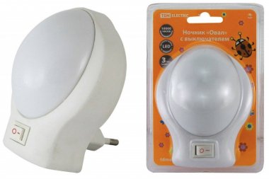 Фотография товара 'Tdm Ночник "Овал" с выключателем, 0,5 Вт, 220 В SQ0357-0013'