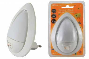 Фотография товара 'Tdm Ночник "Яйцо" с выключателем, 0,5 Вт, 220 В SQ0357-0012'