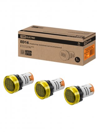 Фотография товара 'Tdm SQ0746-0085 Индикатор значения напряжения и тока ED16-22VAD d22мм 20В-500В 100А'