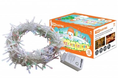 Фотография товара 'Tdm Гирлянда новогодняя светодиодная, СГ 100, 220 В, 5 м, 8 режимов SQ0361-0002'