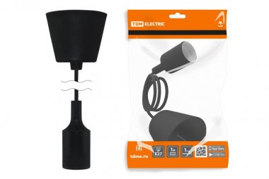 Фотография товара 'Tdm Патрон пластиковый Е27 с подвесом 1 м, SQ0335-0062'