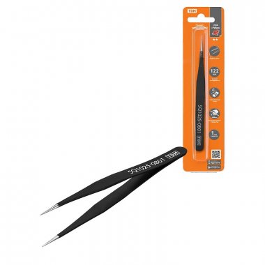 Фотография товара 'Tdm SQ1025-0801 Пинцет прецизионный прямой 122 мм, острое жало'