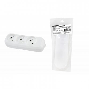 Фотография товара 'Tdm SQ1806-0416 Колодка розеточная 3 гнезда 2П б/з 10А 250В'