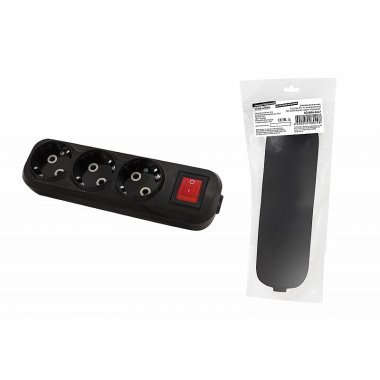 Фотография товара 'Tdm SQ1806-0427 Колодка розеточная 3 гнезда 2П+3 c выключателем 16А 250В'