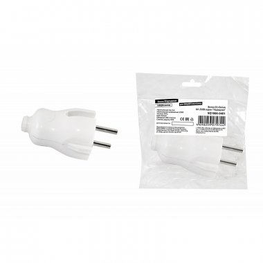 Фотография товара 'Tdm SQ1806-0401 Вилка б/з белая 6А 250В серии "Народная"'