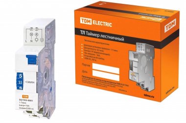 Фотография товара 'Tdm Таймер лестничный на din-рейку ТЛ-1мин/7мин-16А-DIN SQ1503-0001'