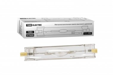 Фотография товара 'Tdm Лампа металлогалогенная ДРИ 70 2700 К Rх7s SQ0325-0011'