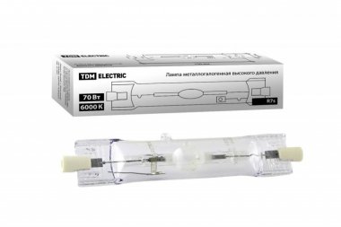 Фотография товара 'Tdm Лампа металлогалогенная ДРИ 70 6000 К Rх7s SQ0325-0012'