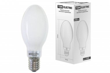 Фотография товара 'Tdm Лампа ртутная высокого давления ДРЛ 250 Вт Е40 SQ0325-0009'